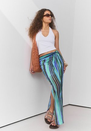 Next, Maxi sukně - green blue stripe