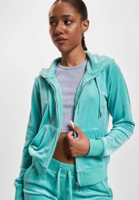 Juicy Couture ROBERTSON CLASSIC - Športna jopa s kapuco na zadrgo - green