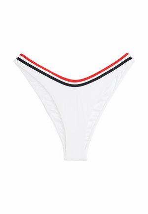LOBAL STRIPE TEXTURED CHEEKY  - Bikini pezzo sotto - white