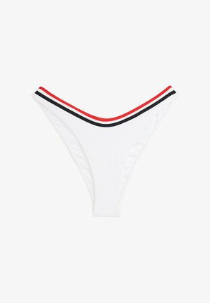LOBAL STRIPE TEXTURED CHEEKY - Bas de bikini - white