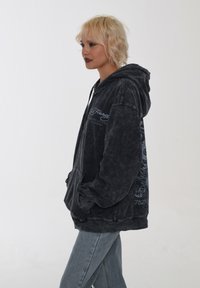 Ed Hardy MONO ACID FLAMING SKULL  - Sweatjakke - charcoal