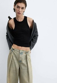 Mango MAYA - Flared Jeans - stone blue denim