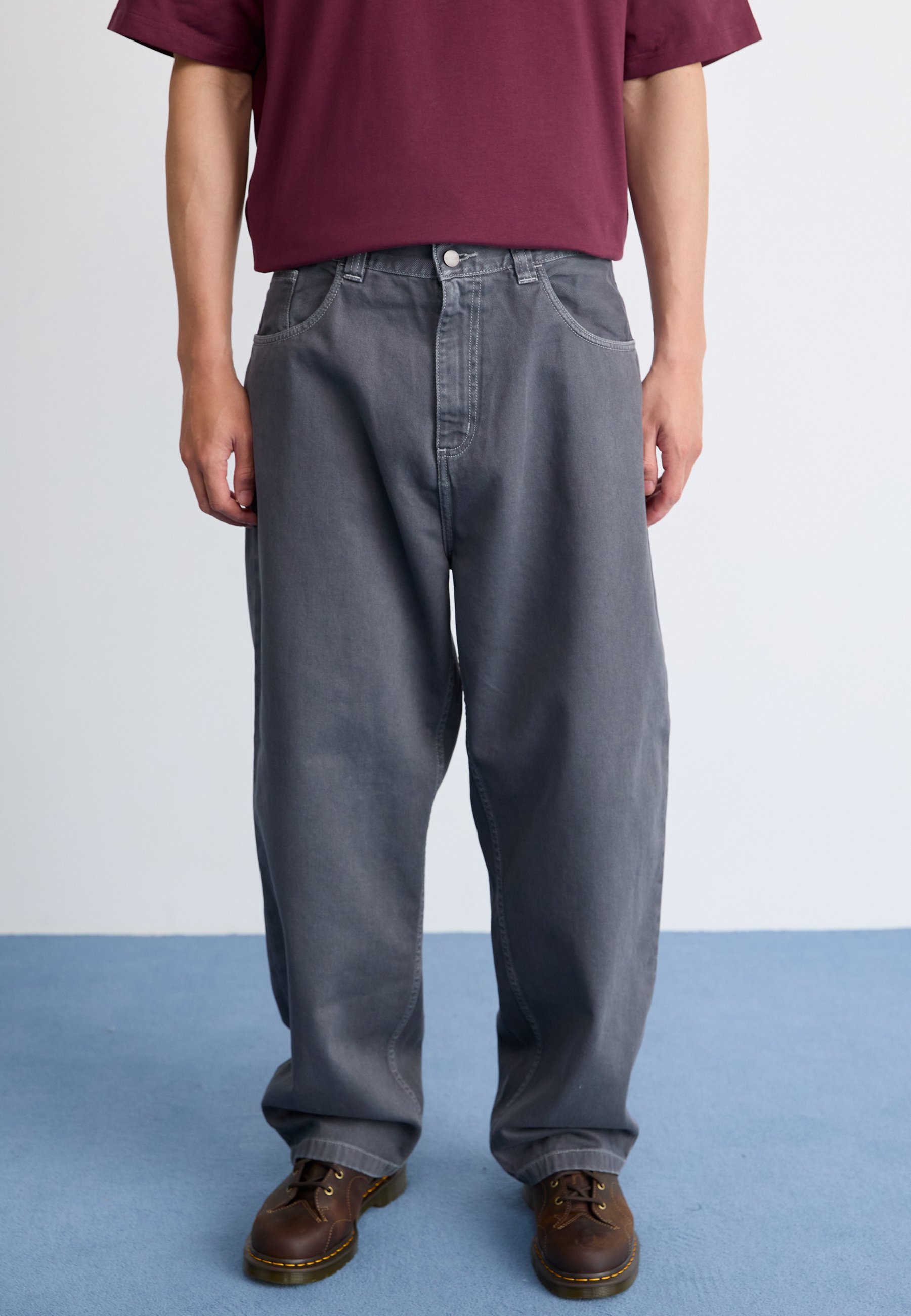 Carhartt WIP BRANDON - Trousers - graphite stone dyed/dark grey 