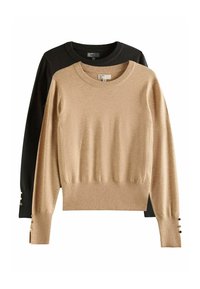 Friends Like These CREW NECK  2 PACK - REGULAR FIT - Pulóver - black camel