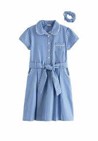 Abito Gingham A Trapezio Per Bambina, Ricamo Bandiera USA, Senza Maniche, 4 Luglio