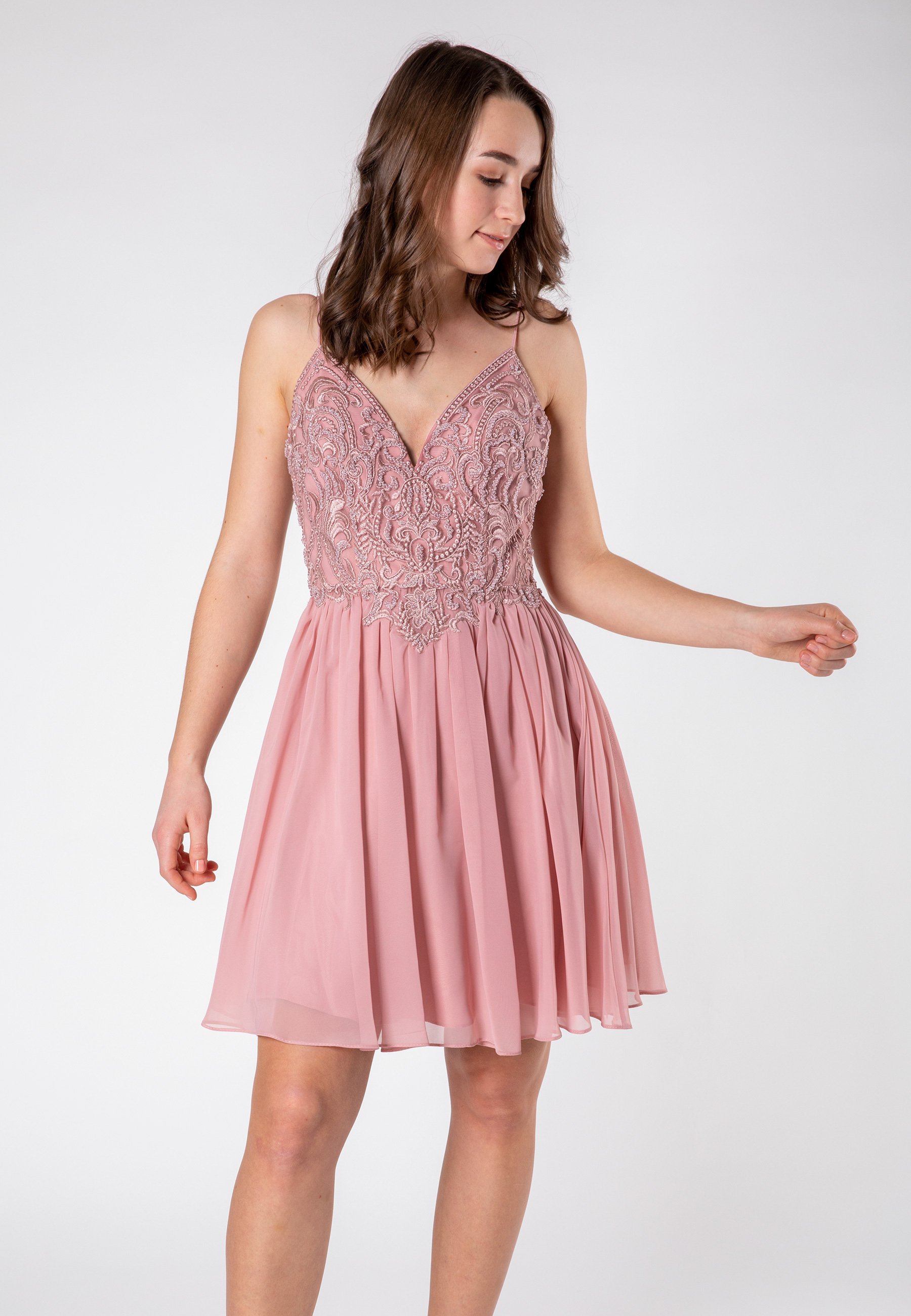 Laona Cocktailkleid Festliches Kleid Pale Mauve Pink Meliert Zalando De 