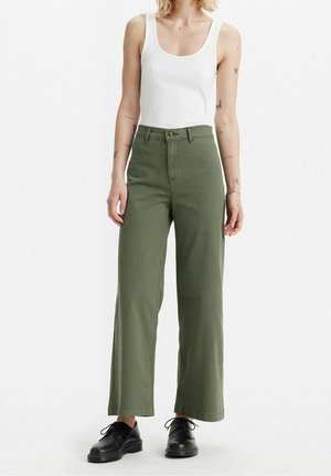 Trousers - mottled green