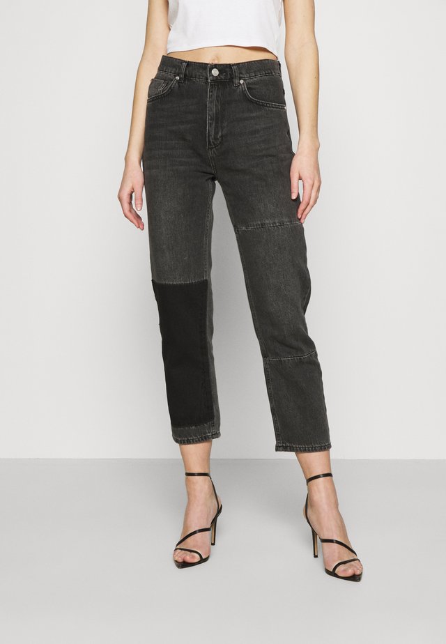 STRAIGHT LEG PANEL - Straight leg jeans - antracite