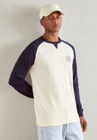 INDICODE JEANS Langærmet T-shirt - navy/off-white