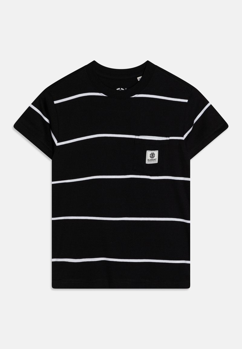 Element LABEL T Shirt Basic Black white schwarz Zalando de Element label t shirt basic black white schwarz zalando de