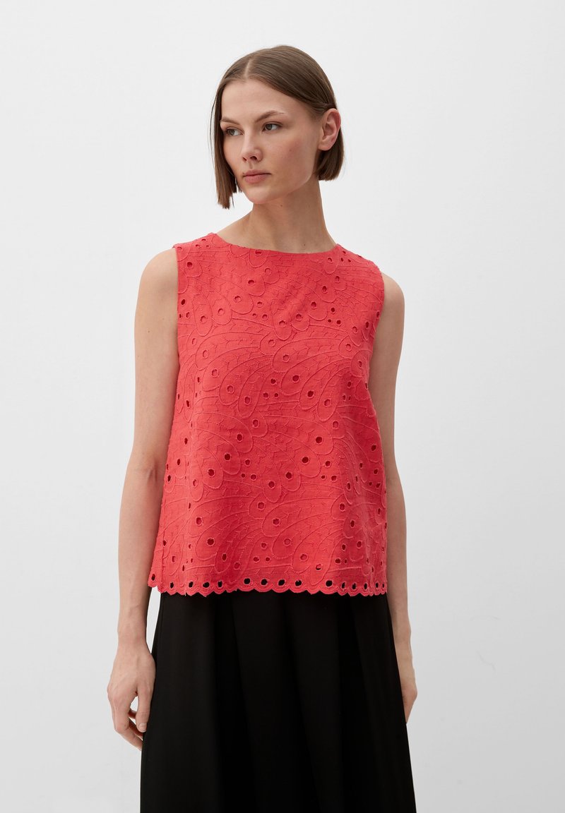 s.Oliver BLACK LABEL MIT LOCHMUSTER - Débardeur - korallrot