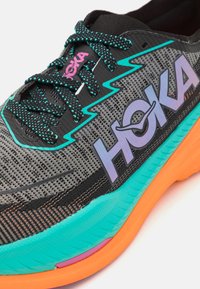 HOKA MACH X 2 - Road running shoes - black/electric aqua