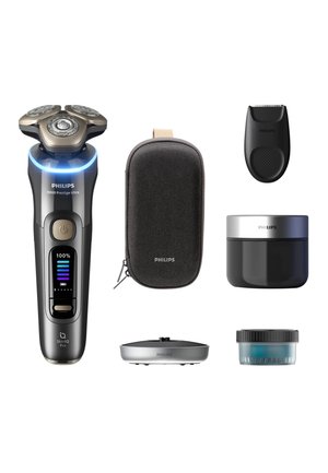 I9000 PRESTIGE ULTRA ELEKTRISCHER NASS- & TROCKENRASIERER MIT SKINIQ PRO XP9402/31 - Haarentfernungs-Zubehör - black