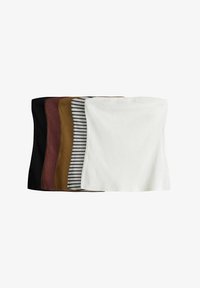 Valitud, black khaki green cream red ecru stripe