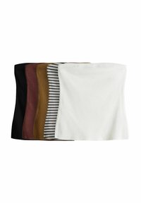 REGULAR FIT - 5 PACK - Top - black khaki green cream red ecru stripe