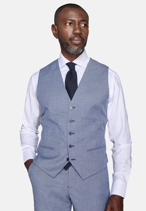 Dan John, GILET - Gilet elegante - light blue pied de poule