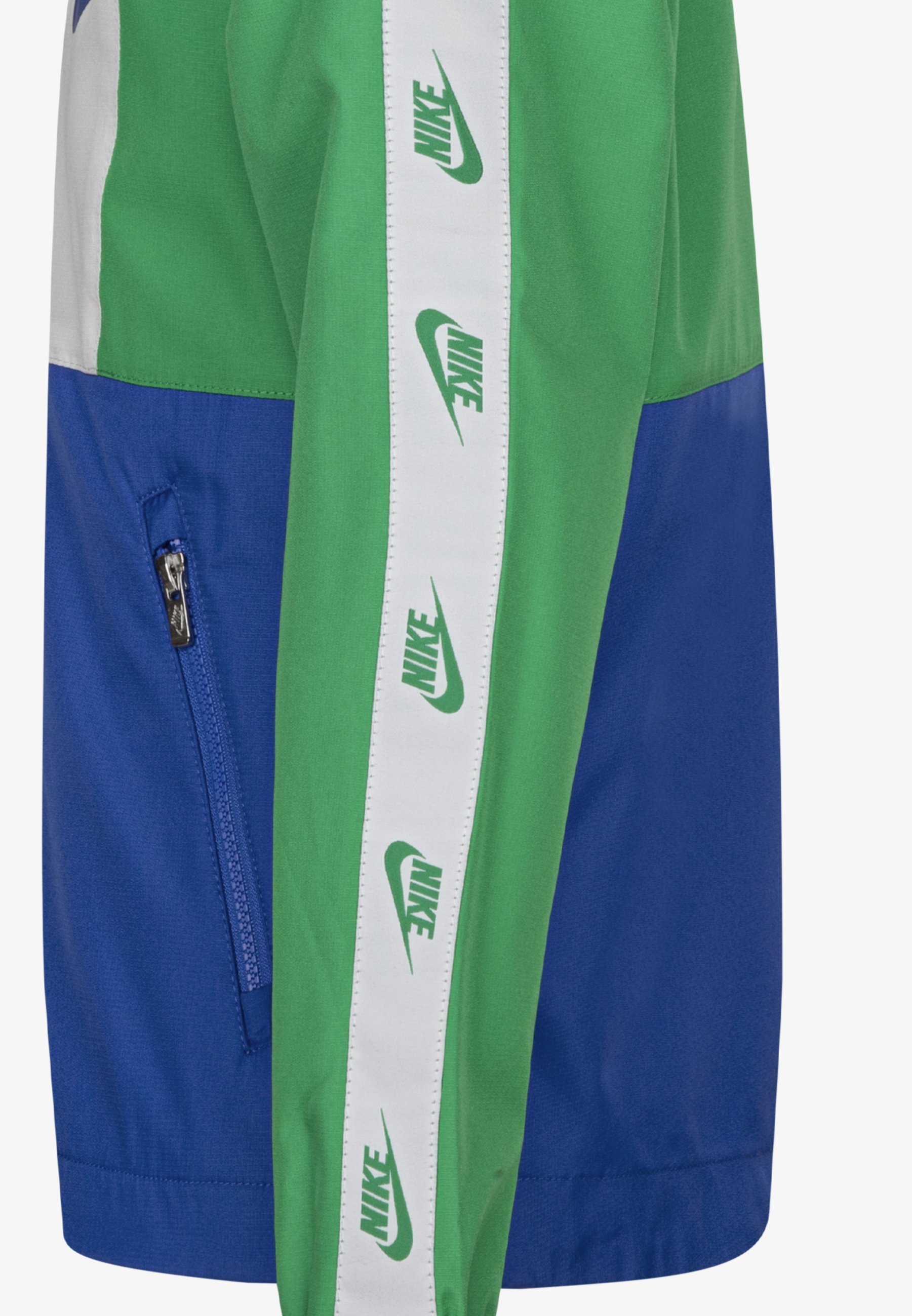 green and blue nike windbreaker