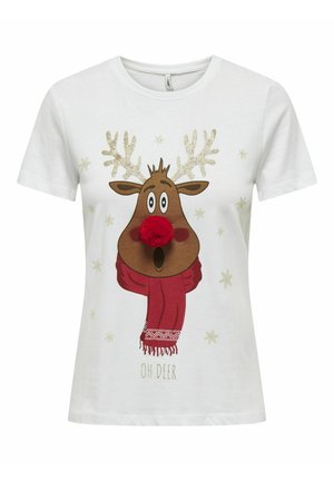 ONLY T-shirt print - bright white