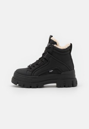 ASPHA MID WARM - Lace-up ankle boots - black