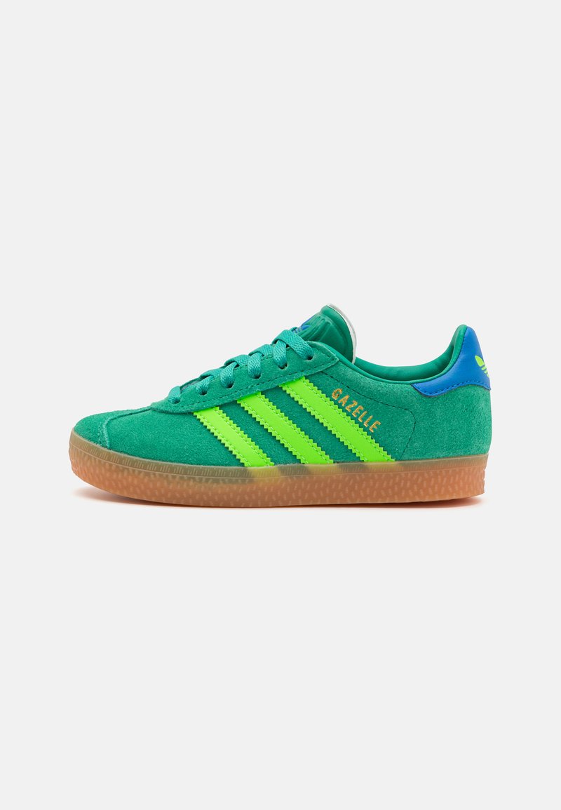 adidas Originals - GAZELLE KIDS - Sneakers laag - semi court green/solar green/bluebird, Vergroten