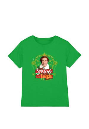 Cotton Soul, ELF/SMILING IS MY FAVORITE UNISEX - Print T-shirt - dark green