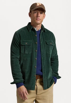 Polo Ralph Lauren CLASSIC FIT SUEDE PATCH CORDUROY SHIRT - Cămașă - moss agate