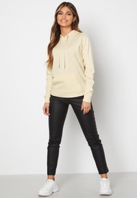 Bubbleroom LONG SLEEVE HOODY TOP - Felpa con cappuccio - white