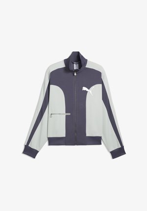 Puma, T7 LOVE OF THE CAT RELAXED TRACK JACKET - Felpa con zip - inky depths-créme de mint