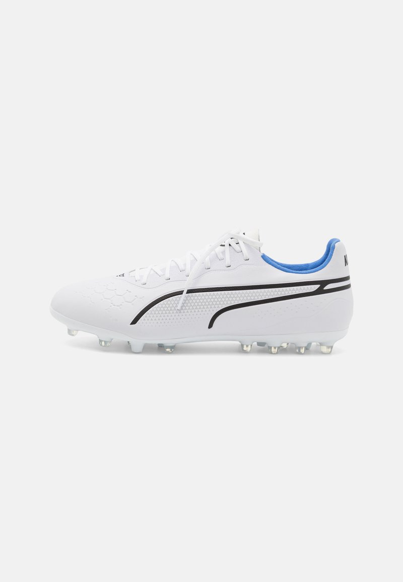 Puma KING PRO MG Moulded stud football boots white/black/blue