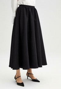 FRILLY CUPRA  - Pleated skirt - black