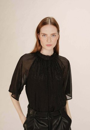 EN LUREX   - Blouse - noir