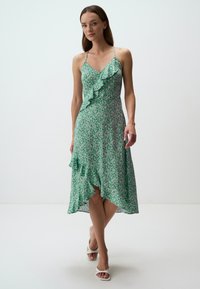 Jimmy Key STRAPS V-NECK  PATTERNED MIDI  - Jurk - mint