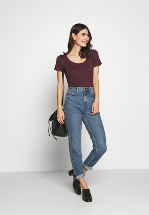 2ER PACK - T-shirt basic - burgundy_black