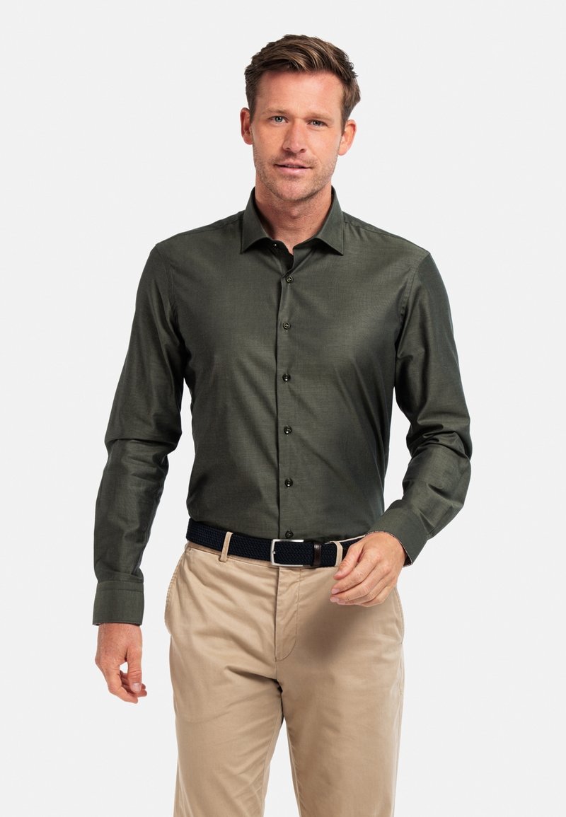 GIORDANO Zakelijk overhemd - dark green