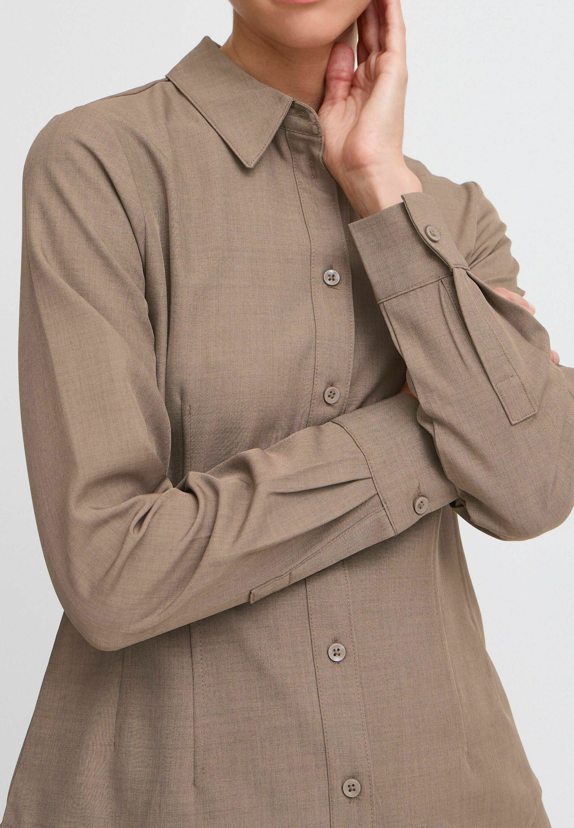 売れ筋商品|||ビーヤング シャツ レディース トップス BYMMMIDDE - Blouse - walnut melange b.young BYMMMIDDE - Blouse - walnut melange/camel - Zalando.nl