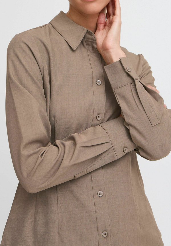 BYMMMIDDE - Button-down blouse - walnut melange2