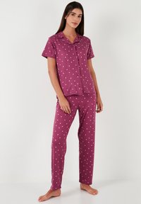 LELA REGULAR FIT - Komplet pižame - plum