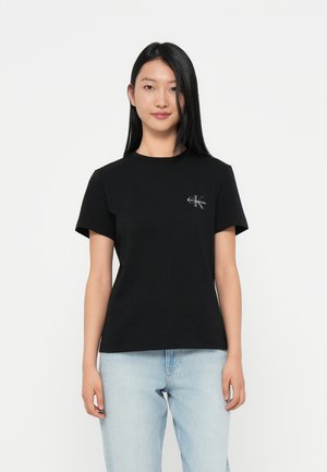 MONOLOGO TEE 2 PACK - Βασικό μπλουζάκι - black / bright white