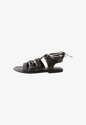 Next, REGULAR FIT - FOREVER COMFORT GHILLIE - Sandali - chocolate brown leather