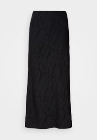 STRUCTURED SKIRT - A-snit nederdel - black