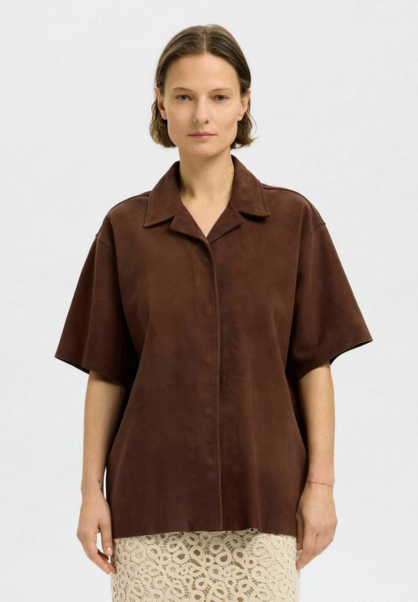 KURZARMHEMD  - Hemdbluse - chestnut