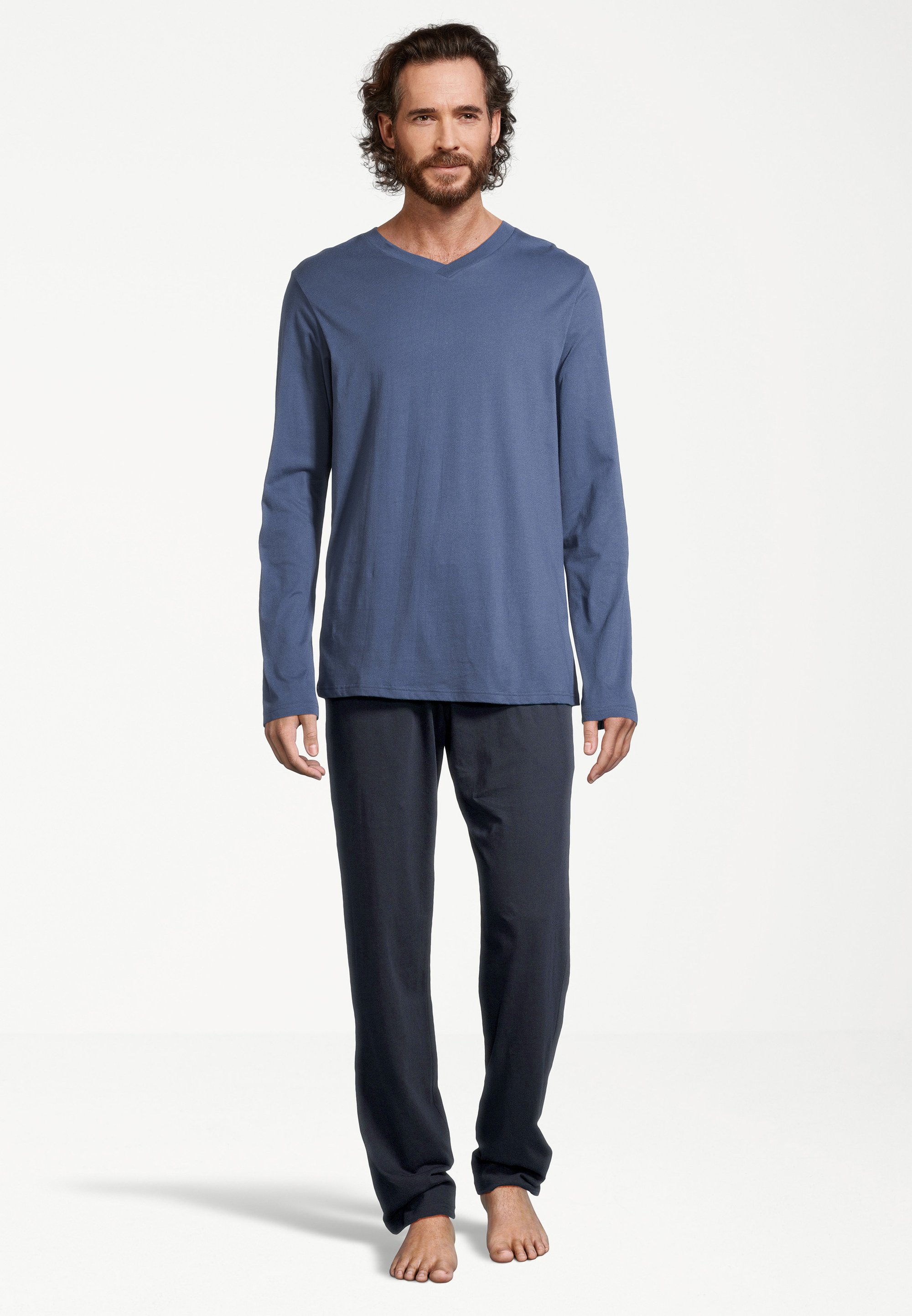 Pigiama Lungo Uomo Schiesser - 100% Cotone, Comodo E Morbido - Foto 3