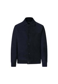 Hackett London Kožnata jakna - midnight blue