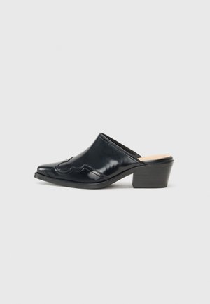 WESTERN ABRASIVATO - Pantolette hoch - black