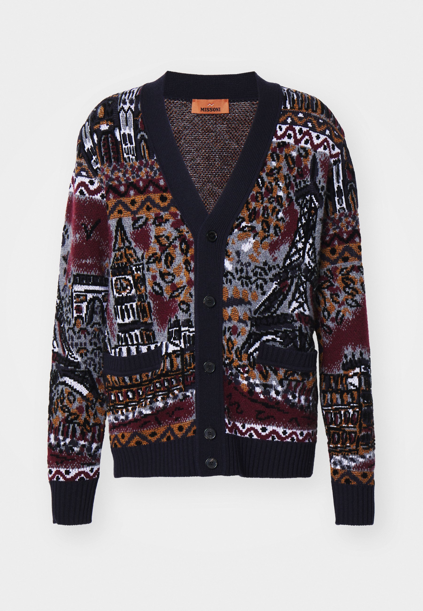 missoni カーディガン vintage MISSONI SPORT zig-zag pattern cardigan | NOIR ONLINE