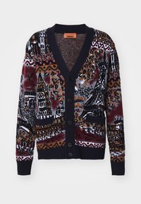 BUTTONED CARDIGAN - Gilet - multicolor/red/grey/black