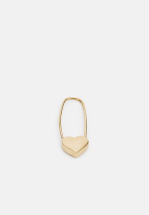 HEART SAFETY PIN EARRING - Øreringe - goldcoloured