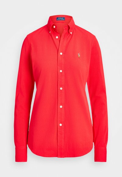 Polo Ralph Lauren LONG SLEEVE BUTTON FRONT SHIRT - Bluza z gumbi - bright hibiscus