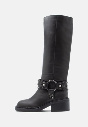 Cowboy és motoros csizmák - black