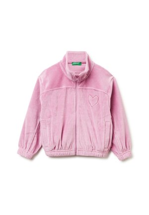 WITH HEART EMBROIDERY - Forro polar - pink